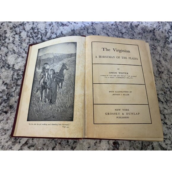 Antique The Virginian Horseman of The Plains Owen Wister 1904 Hardcover - Picture 2 of 11